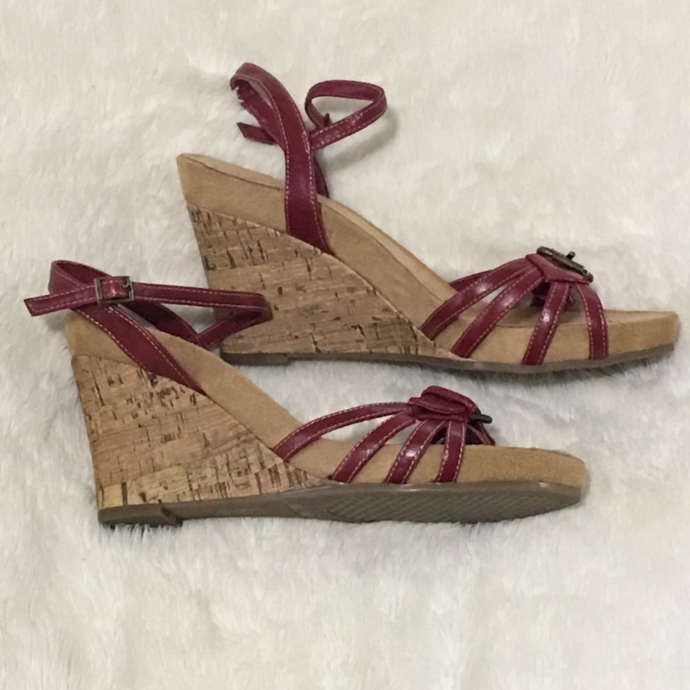 New!  A2 Areosoles Red with Cork Wedge 8